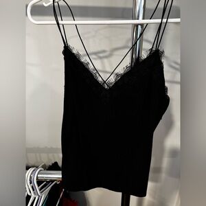 Express Black Lace Trim Cami